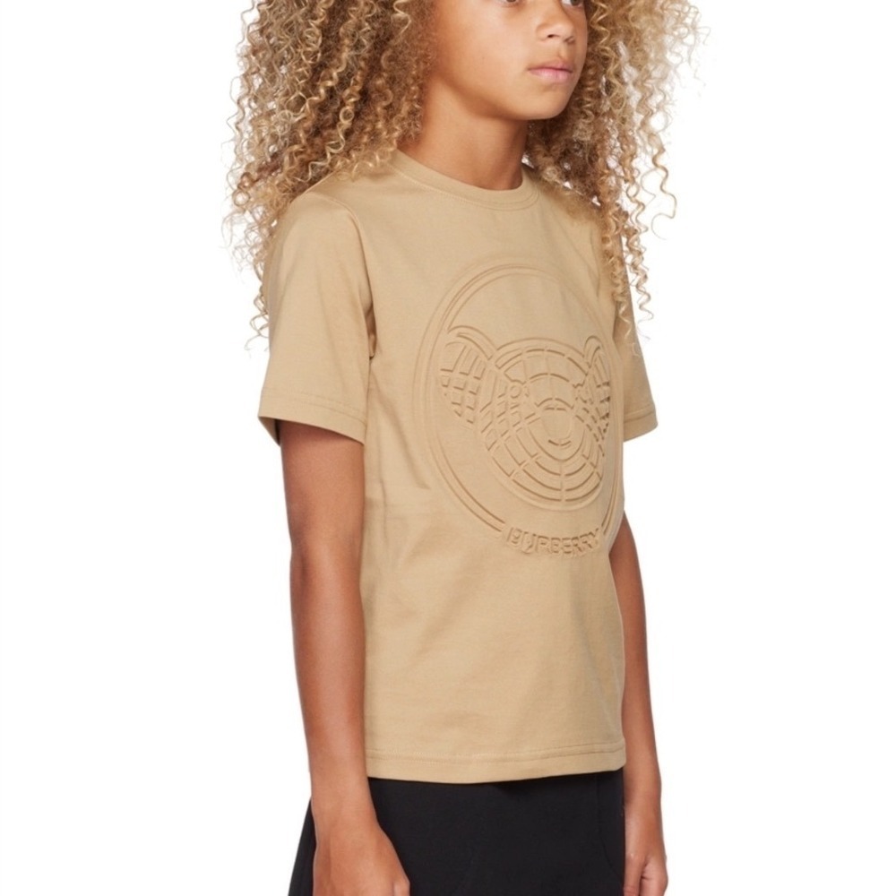 Burberry Boys Thomas Bear Embossed T-Shirt Tan Camel 8Y 128cm
